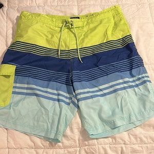 Men’s Striped Swim Trunks